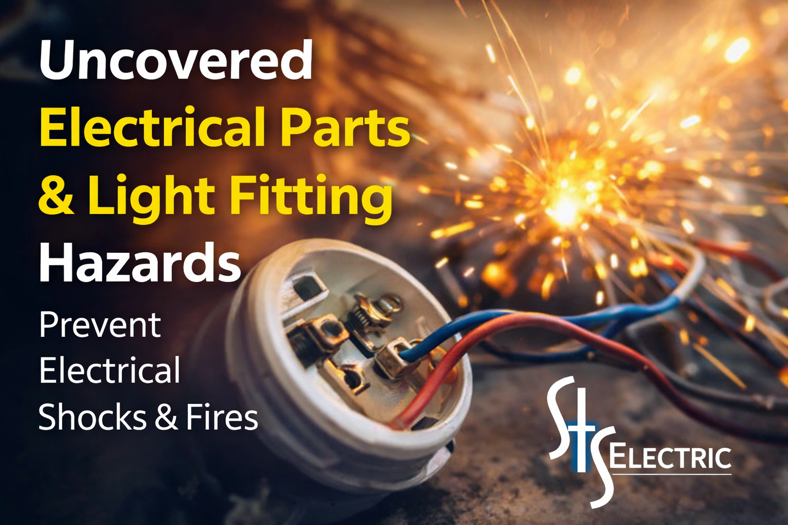Uncovered Electrical Parts and Light Fitting Repair | STS Electric!
