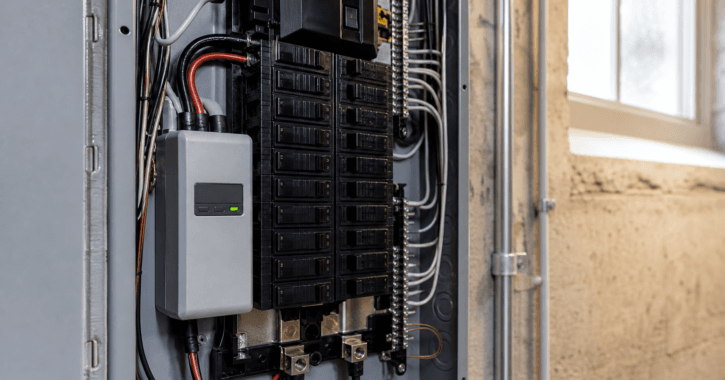 Whole-House Surge Protector Installation in Chicago 1 Whole-house surge protective device installed at a residential electrical panel